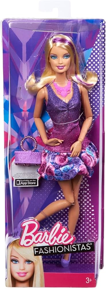 Barbie！！ Barbie Deluxe Style Fashion Doll #8 in Metallic Purple Top